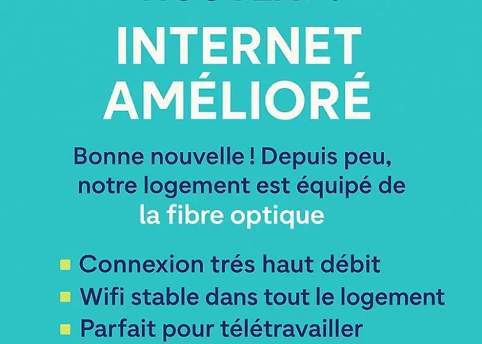 Beau Duplex 54m2, Calme, 2 chambres, NETFLIX et WIFI, TV 140cms, parking, HYPERCENTRE a 400m, arrivee tardive possible avec boite a cles